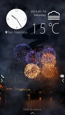 GO Locker Firework Theme android App screenshot 1